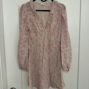 Rare Wilfred 100% Silk Babydoll Mini Dress, 0/2